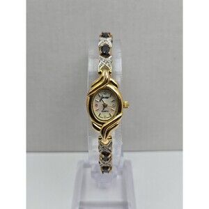 Vintage Womens Jasco 925 Sterling Diamond Sapphire Bracelet Watch New Battery